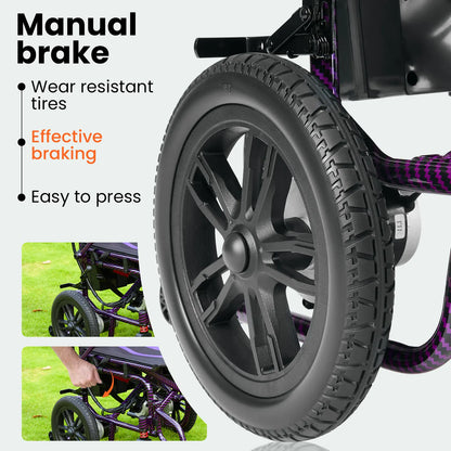 Electric Wheelchair for Adults, 360W Dual Motor with 15-Mile Range