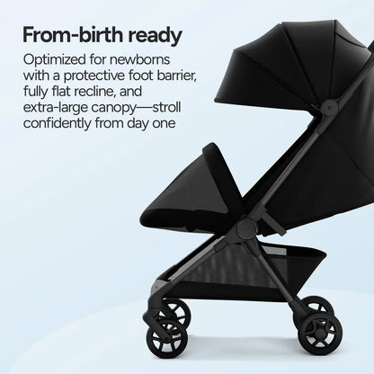 11.5 lbs Lightweight Travel Stroller | One-Second Auto Fold | Airplane Carry-On Compatible | Full Recline